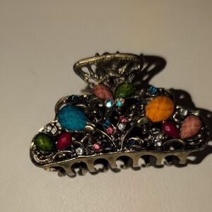 Elegant Multicolor Stone Hair Clip